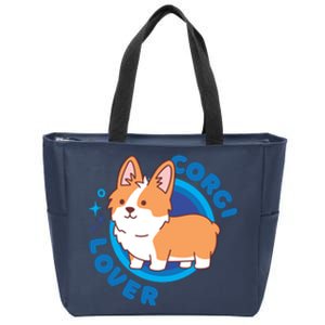 Corgi Lover Zip Tote Bag