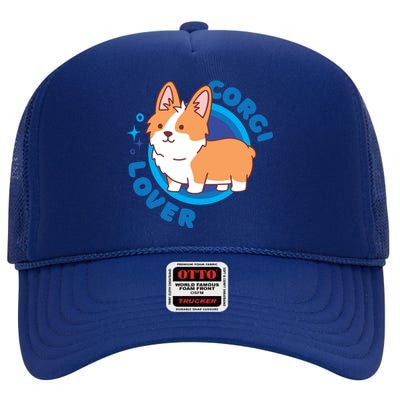 Corgi Lover High Crown Mesh Back Trucker Hat