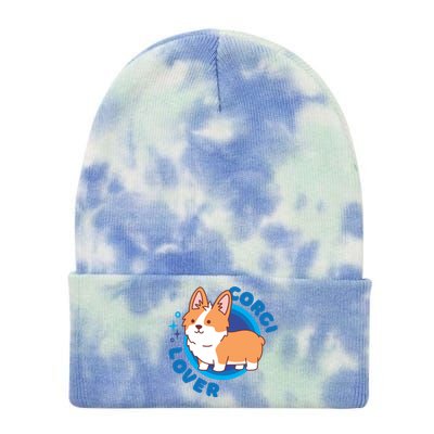 Corgi Lover Tie Dye 12in Knit Beanie