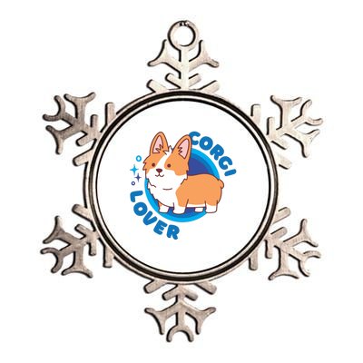 Corgi Lover Metallic Star Ornament