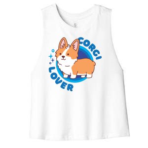 Corgi Lover Women's Racerback Cropped Tank