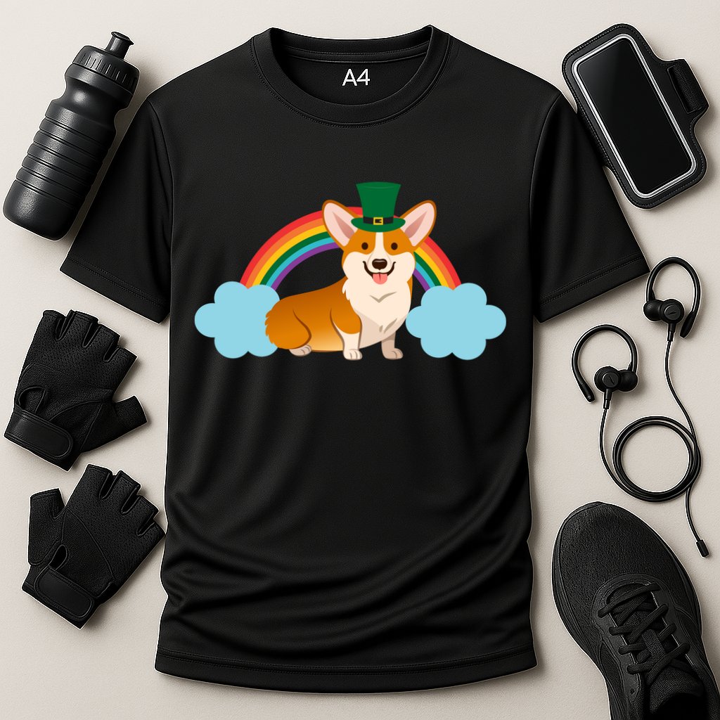 Corgi St. Patrick's Day Rainbow Performance Shirt