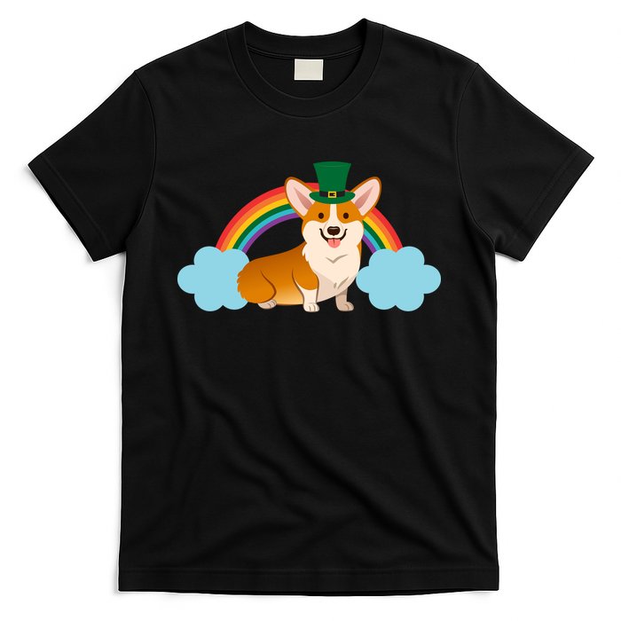 Corgi St. Patrick's Day Rainbow T-Shirt