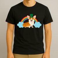 Corgi St. Patrick's Day Rainbow T-Shirt