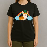 Corgi St. Patrick's Day Rainbow T-Shirt