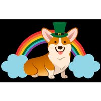 Corgi St. Patrick's Day Rainbow Bumper Sticker