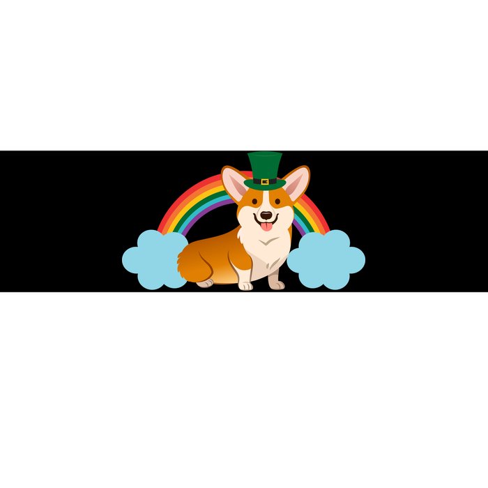 Corgi St. Patrick's Day Rainbow Bumper Sticker