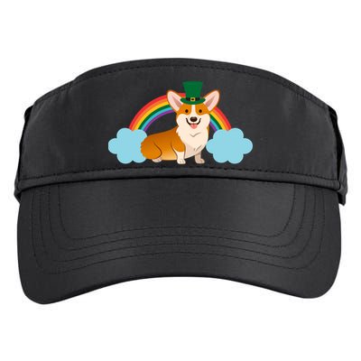 Corgi St. Patrick's Day Rainbow Adult Drive Performance Visor
