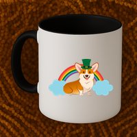 Corgi St. Patrick's Day Rainbow Mug