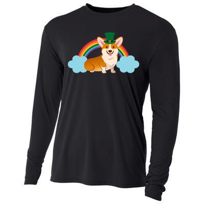 Corgi St. Patrick's Day Rainbow Cooling Performance Long Sleeve Crew