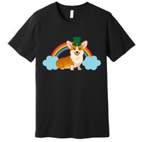 Corgi St. Patrick's Day Rainbow Premium T-Shirt