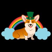 Corgi St. Patrick's Day Rainbow Premium T-Shirt
