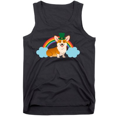 Corgi St. Patrick's Day Rainbow Tank Top