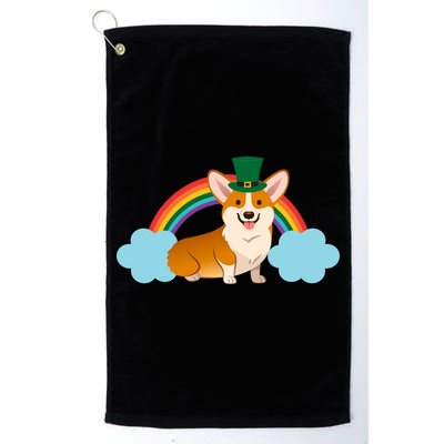 Corgi St. Patrick's Day Rainbow Golf Towel