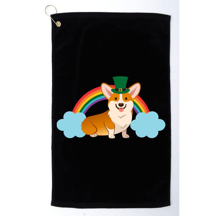 Corgi St. Patrick's Day Rainbow Golf Towel