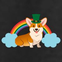Corgi St. Patrick's Day Rainbow Golf Towel