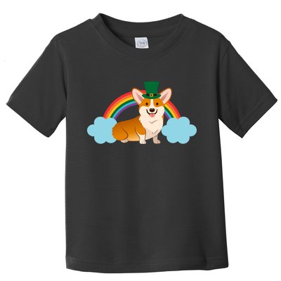 Corgi St. Patrick's Day Rainbow Toddler T-Shirt
