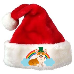 Corgi St. Patrick's Day Rainbow Premium Christmas Santa Hat