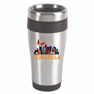 Corgzilla Funny Corgi Dog 16oz Travel Tumbler