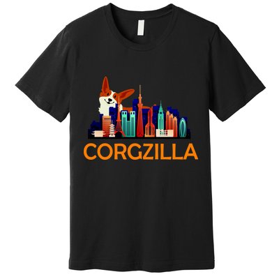 Corgzilla Funny Corgi Dog Premium T-Shirt
