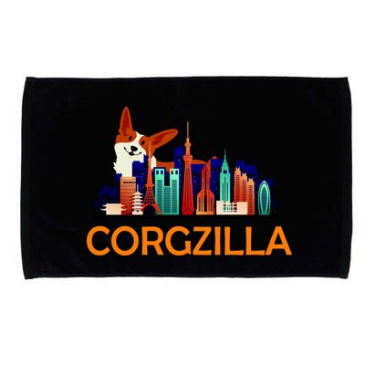 Corgzilla Funny Corgi Dog Microfiber Hand Towel