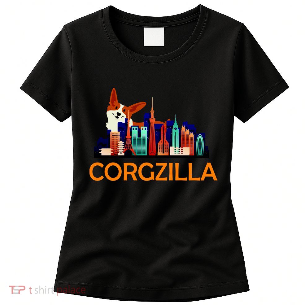 Corgzilla Funny Corgi Dog Womens T-Shirt