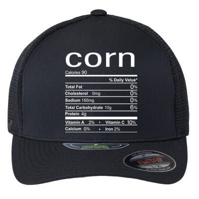 Corn Nutritional Facts Funny Thanksgiving Flexfit Unipanel Trucker Cap