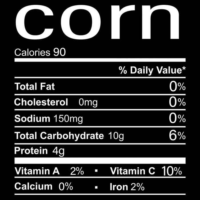 Corn Nutritional Facts Funny Thanksgiving Hoodie