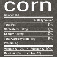 Corn Nutritional Facts Funny Thanksgiving Cotton Canvas Backpack