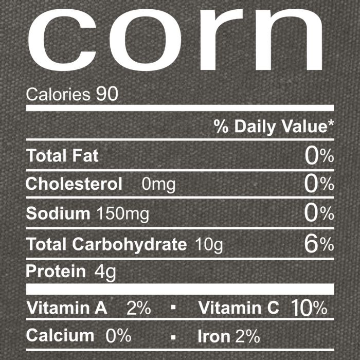 Corn Nutritional Facts Funny Thanksgiving Cotton Canvas Backpack