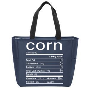 Corn Nutritional Facts Funny Thanksgiving Zip Tote Bag