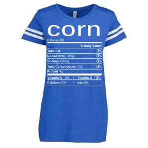 Corn Nutritional Facts Funny Thanksgiving Enza Ladies Jersey Football T-Shirt