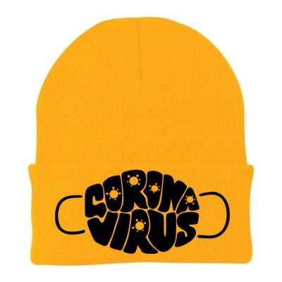 Corona Virus Face Mask Knit Cap Winter Beanie