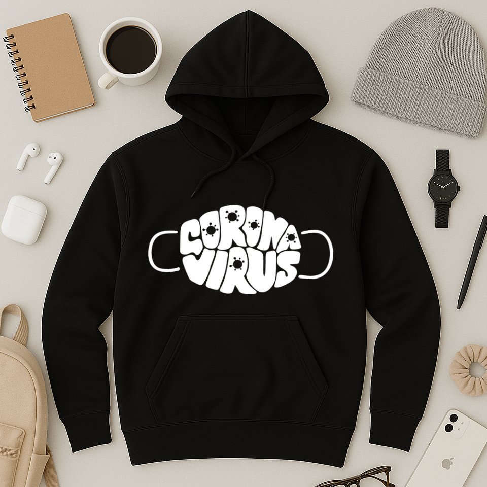 Corona Virus Face Mask Hoodie