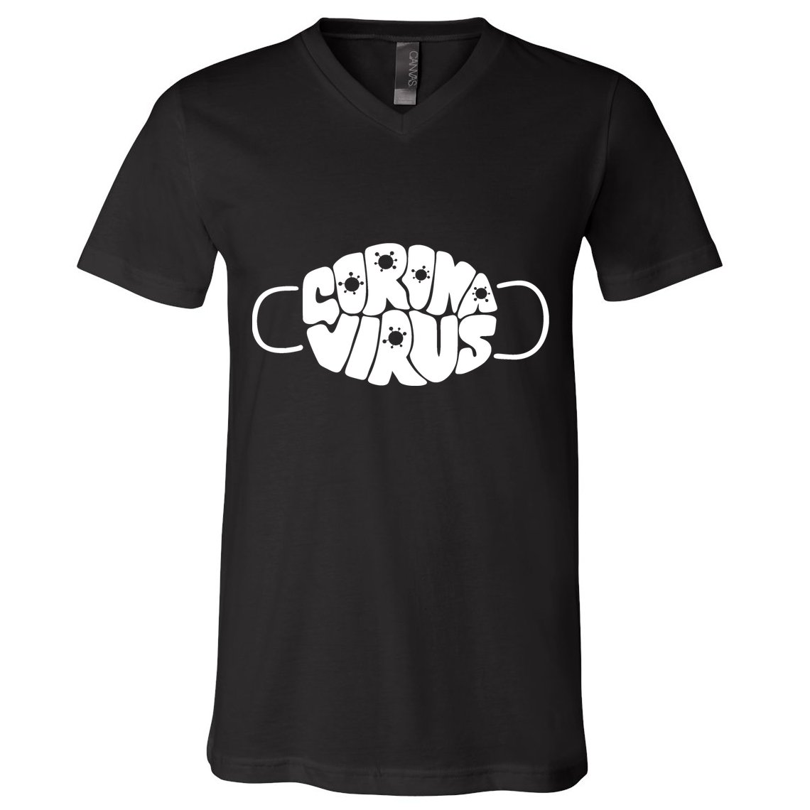 Corona Virus Face Mask V-Neck T-Shirt
