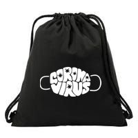 Corona Virus Face Mask Drawstring Bag