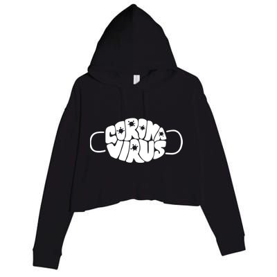 Corona Virus Face Mask Crop Fleece Hoodie