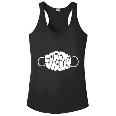 Corona Virus Face Mask Ladies PosiCharge Competitor Racerback Tank