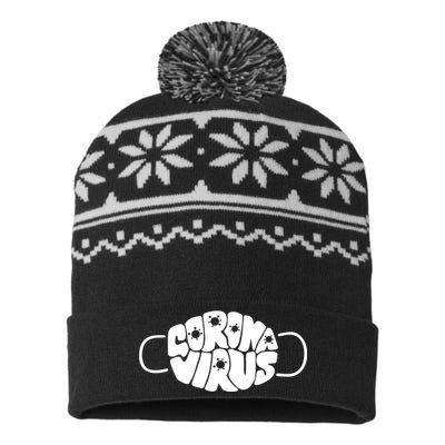 Corona Virus Face Mask USA-Made Snowflake Beanie