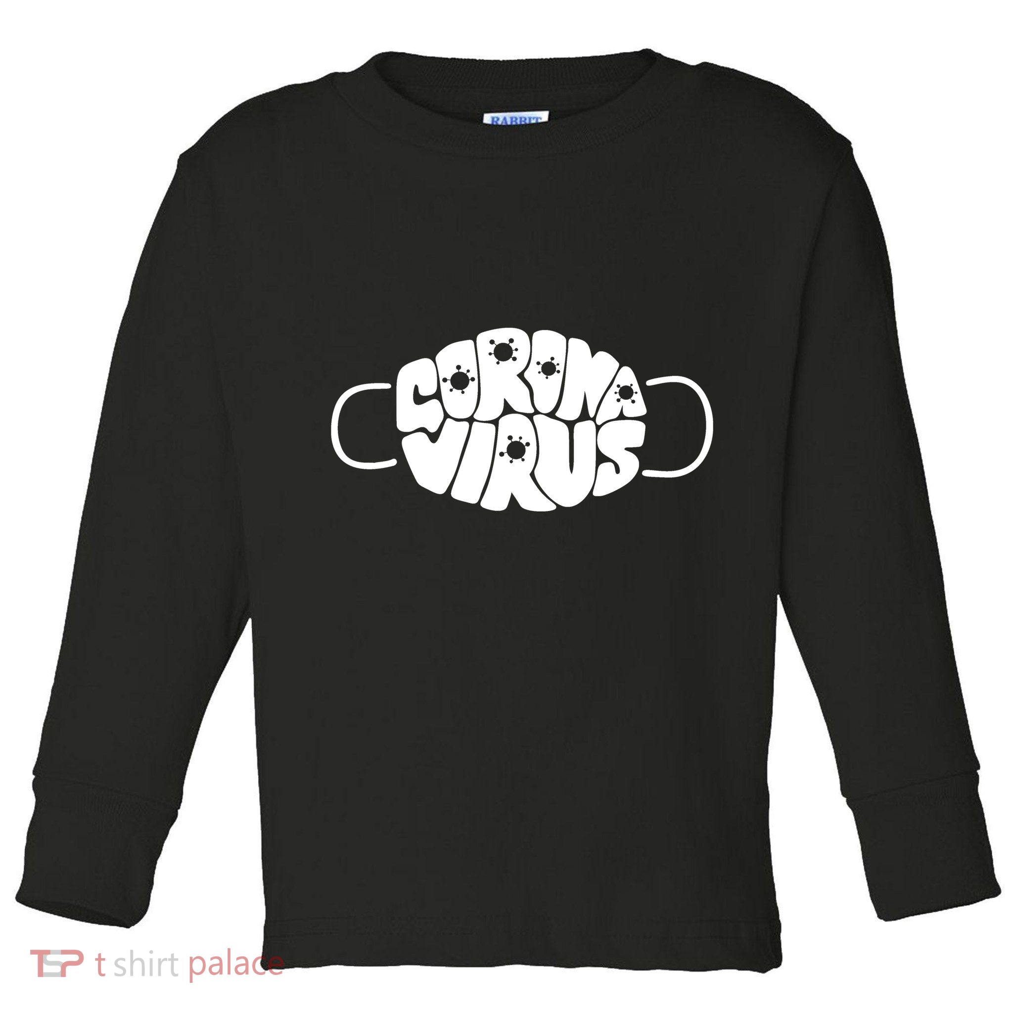 Corona Virus Face Mask Toddler Long Sleeve Shirt