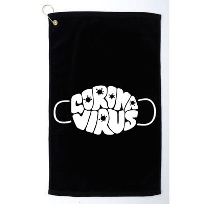 Corona Virus Face Mask Golf Towel