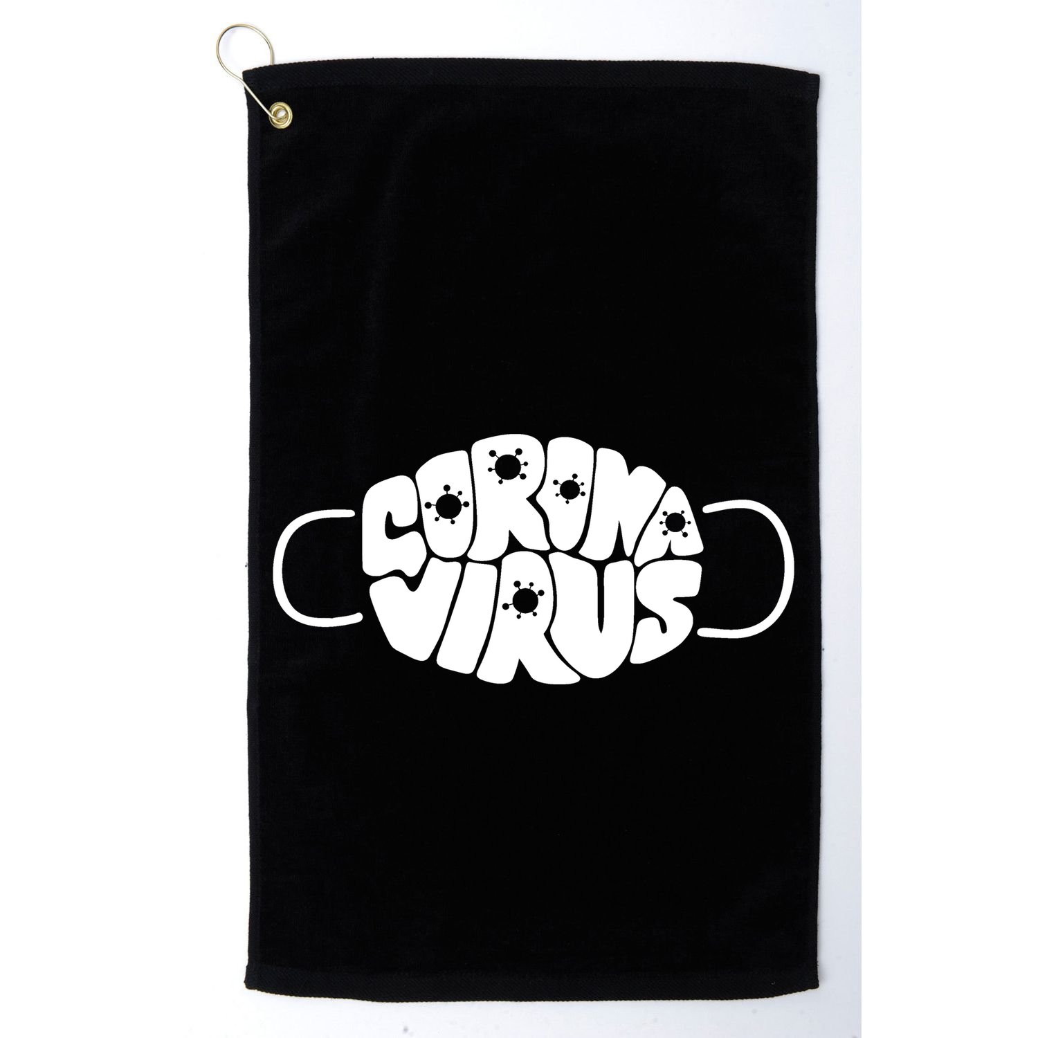 Corona Virus Face Mask Golf Towel