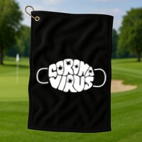 Corona Virus Face Mask Golf Towel