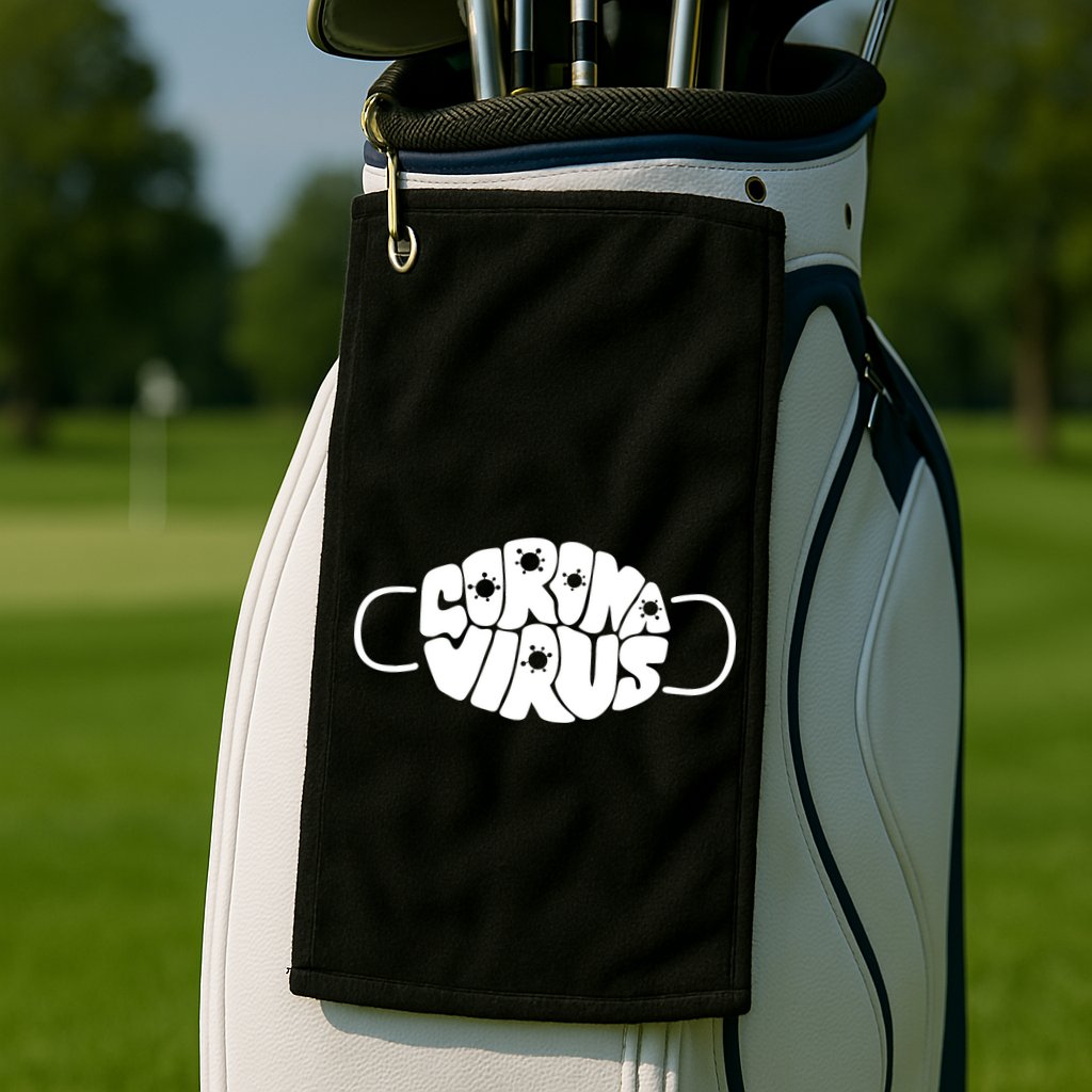 Corona Virus Face Mask Golf Towel