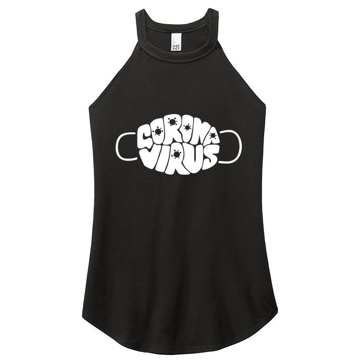 Corona Virus Face Mask Women's Perfect Tri Rocker Tank