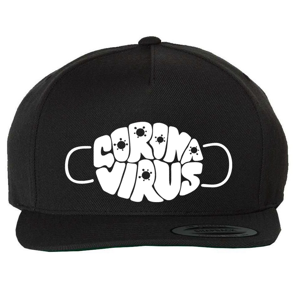 Corona Virus Face Mask Wool Snapback Cap