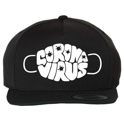 Corona Virus Face Mask Wool Snapback Cap