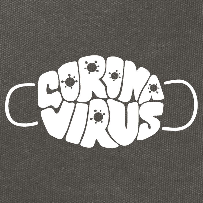 Corona Virus Face Mask Cotton Canvas Backpack