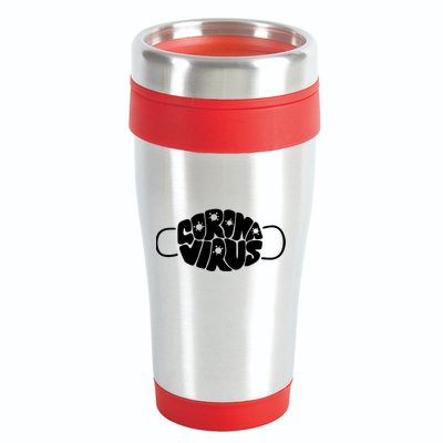 Corona Virus Face Mask 16oz Travel Tumbler