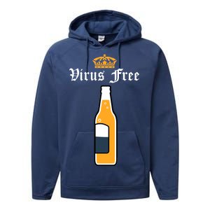 Corona Virus Free Performance Fleece Hoodie